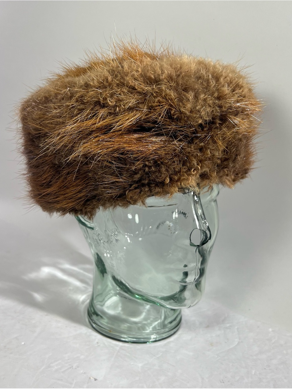 Vintage Real Fur Hat Beaver Unisex Cap, Large, Quilted Interior, Winter Wear
